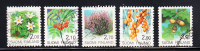 Finland Scott #829-833 Provincial Flowers: Wood Anemone, Rowan, Heather, Sea Buckthorn, Oak - Gebruikt