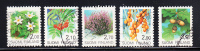 Finland Scott #829-833 Provincial Flowers: Wood Anemone, Rowan, Heather, Sea Buckthorn, Oak - Gebraucht