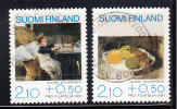 Finland Scott #B244a, B244b Used Set Of 2 Paintings By Helene Schjerback - Gebruikt