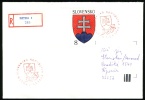 1993 Slovakia. Registered Cover. Slovenská Republika Nitra 1, 1.1.1993. (E03061) - Brieven En Documenten