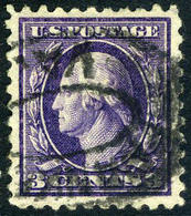 US #464 XF Used 3c Washington From 1916 - Roulettes