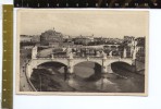 E882 Roma - Ponte Sul Tevere E Castel Sant´Angelo - Old Mini Card / Viaggiata 1934 *Annullo Mostra Rivoluzione Fascista* - Fiume Tevere