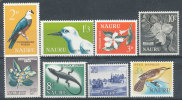 NAURU 1963-65 DEFINITIVES BIRDS AND FLOWERS  SC# 49-56 VF MNH - Nauru