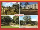 * MERIGNAC-Le Parc De La Mairie,La Poste,Jardin,Mairie-Carte Voyagée(Jeu TOURNEZ MANEGE Au Dos) - Merignac