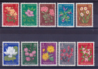MACAU (CHINA) - 1953 - MICHEL N° 394/403 **  - COTE 2003 : 100 EUROS - FLEURS - Unused Stamps