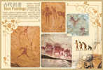 Postal Stationery Card Rock Paintings,ape Man,pithecanthrope Pre-stamped Card 0333 - Antiek