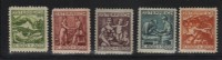 AUTRICHE N° 326 à 330 * (charniéres Propres) 327 Dent Courte - Unused Stamps