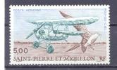 1990. St. Pierre & Miquelon, Airplane & Bird, 1v, Mint/** - Sonstige & Ohne Zuordnung