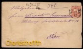 HONGRIE - LETTRE 5 Kr St Stephen´s Crown ENTIER 1876 - GRIFFE AJANLOTT (rare !! ) Vers WIEN (Wahringer Strasse. ) - Brieven En Documenten