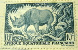 French Equatorial Africa 1946 Rhinoceros 10c - Mint Hinged - Other & Unclassified
