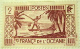 French Oceania 1934 Fishing 2f - Mint Hinged - Sonstige & Ohne Zuordnung