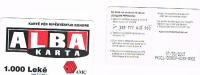 ALBANIA - AMC (GSM RECHARGE)  -  ALBA KARTA 1000 LEK  EXP. 3.03  - USATA  -  RIF. 1471 - Albania