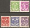 Monaco 1937-39 Mi# 144-148 * MH - Unused Stamps