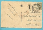 420 Op Kaart Met Stempel KNOCKE (kaart KNOCKE- ZOUTE) , T -stempel Aangebracht - 1935-1949 Kleines Staatssiegel