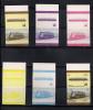 GRANADINES OF ST. VINCENT BEQUIA TRAINS LOCOMOTIVES PROOF SET MNH $1 - St.Vincent E Grenadine