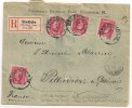 Lettre - SUEDE - STOCKHOLM - RECOMMANDEE Càd S/TP10 Ore Rougex4 - 1896 - Storia Postale