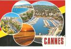 CP, 06, Cannes, Plage, Suquet, Croisette, Palaces, Coucher De Soleil, Port Pierre Canto, écrite - Cannes