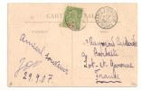 Lettre - MARTINIQUE - FORT DE FRANCE - Càd S/N°44 - 1907 - Storia Postale