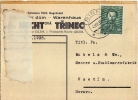 Tarjeta Privada Trinec 1938  , Checoslovaquia, - Cartas & Documentos