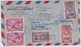 VENEZUELA - 1949 - ENVELOPPE Par AVION De CARACAS Pour ROMA (ITALIA) - Venezuela