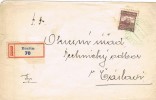 Carta Certificada KOURIM (Checoslovaquia) 1937 - Briefe U. Dokumente