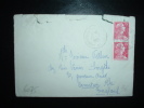 LETTRE POUR ETRANGER TYPE MARIANNE DE MULLER 15 F X2 OBL. 26-7-1955 AMBERIEU EN BUGEY ENTREPOT (01 AIN) - 1955-1961 Marianne (Muller)