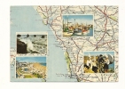 Cp, Carte Géographique, La Côte Vendéenne, Voyagée 1975 - Landkarten