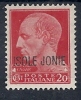 1941 ISOLE JONIE EFFIGIE 20 CENT MH * - RR9667 - Islas Jónicas