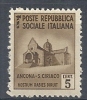 1944-45 REPUBBLICA SOCIALE ITALIANA MONUMENTI 5 CENT MNH ** - RR9673 - Neufs