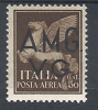 1945-47 TRIESTE AMG VG POSTA AEREA 50 CENT MH * - RR9679 - Neufs