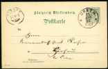 1897 Wurttemberg Postal Card. Urach 25.Apr.97. (G48b004) - Entiers Postaux