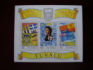 TUVALU  1982  SPECIAL MINISHEET For ROYAL VISIT-3 Values W/M Inverted, O/P SPECIMEN And MNH. - Tuvalu