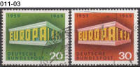 GERMANY, 1969, Europa;  Europa-CEPT, Cancelled (o), Sc. 996/7. - 1969