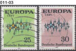 GERMANY, 1972, Europa;  Europa-CEPT, Cancelled (o), Sc. 1089/90. - 1972