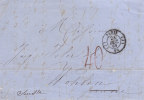 1860- Lettre De Paris Bureau J En Port Dû Pour La Suisse (Prusse Barré) - Taxe Suisse 40 Au Tampon Rouge  /d246. - ...-1845 Prephilately