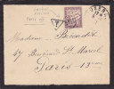 1921- Lettre De Deuil Auxerre à Paris, Taxe 50c Arrivée Paris XIII /d247 - Briefe U. Dokumente