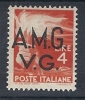 1945-47 TRIESTE AMG VG DEMOCRATICA 4 LIRE MH * - RR9681 - Neufs