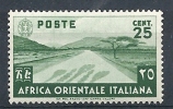 1938 AFRICA ORIENTALE ITALIANA SOGGETTI VARI 25 CENT MNH ** - RR9699 - Africa Orientale Italiana