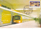 METRO,SUBWAY,1990 CM,MAXICARD,CARTES MAXIMUM,ROMANIA. - Tram