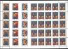 Jugoslawien – Yugoslavia 1993 Art – Icons In Full Sheets Of 25 MNH; Michel # 2637-40 - Unused Stamps