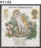 GREAT BRITAIN, 1986,  Europa-CEPT, Barn Owl; Cancelled (o), Sc. 1141. - 1986