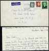 1952 Norway Airmail Letter, Cover Sent To  USA. Oslo 10.II.1952. Majorstua. Letter Inside Envelope. (G36c013) - Briefe U. Dokumente
