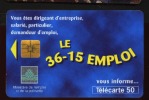 Télécarte 50u Utilisée Luxe  36.15 Emploi     F804   Du 11 / 1997 - 600 Agences