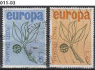 ITALY, 1965, Europa;  Europa-CEPT, Cancelled (o), Sc. 915/6. - 1965