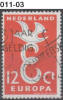 NETHERLANDS, 1958,  Europa-CEPT, Cancelled (o), Sc. 375. - 1958