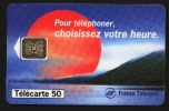 Télécarte 50u Utilisée Luxe    Soleil Rouge 2       F526   Du 11/ 1994 - “600 Agences”