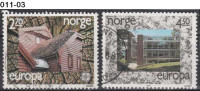 NORWAY, 1987,  Europa-CEPT, Modern Architecture; Cancelled (o), Sc. 905/6. - 1987