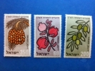 Israel 1959 Jewish New Year Joyous Festivals Pomegranates Olives Dates Celebrations Plants Michel 184-186 Israel 162-164 - Nuovi (con Tab)