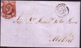 1863, 10 De Enero, Carta Sencilla De Málaga A Motril Cancelada Con Rueda De Carreta 6, Ed 58 - Storia Postale