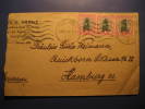 UNION OF SOUTH AFRICA East London 1932 To Hamburg Germany 3 Stamp On Cover - Briefe U. Dokumente